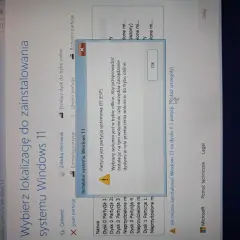 Nie można zainstalować systemu Windows 11 na dysku 0 1 partycji. Wybrany wolumin jest w trybie offline.