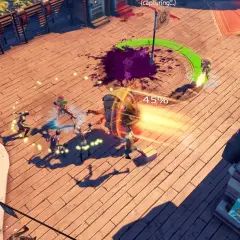 Walka z zombie na drewnianym molo, w tle tropikalna roślinność. Gracze walczą o przetrwanie w świecie Dead Island Epidemic.