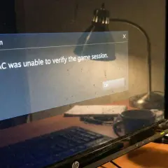 Komunikat błędu Steam: "VAC was unable to verify the game session." Awaria uniemożliwia grę.