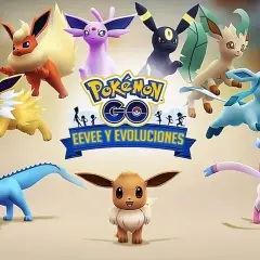 Wszystkie ewolucje Eevee, w tym Vaporeon, Jolteon, Flareon, Espeon, Umbreon, Leafeon, Glaceon i Sylveon, prezentowane w grze Pokémon GO.