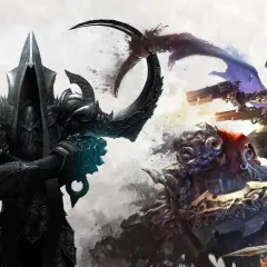 Mroczny rycerz i wojownicy szykują się do walki w epickich hack and slash games.