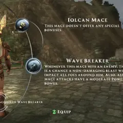 Wojownik z gry "Rise of the Argonauts" wyposażony w maczugę "Wave Breaker", która przy uderzeniu może ogłuszyć pobliskich wrogów.