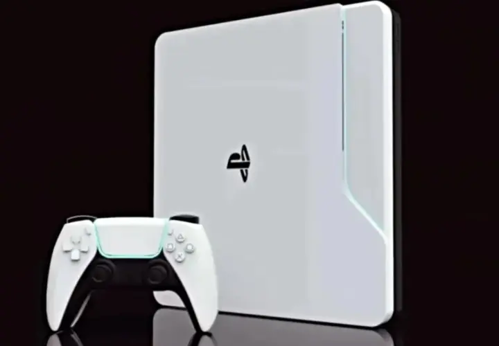 Biała konsola z kontrolerem, zapowiedź przyszłości gamingu - playstation 7.