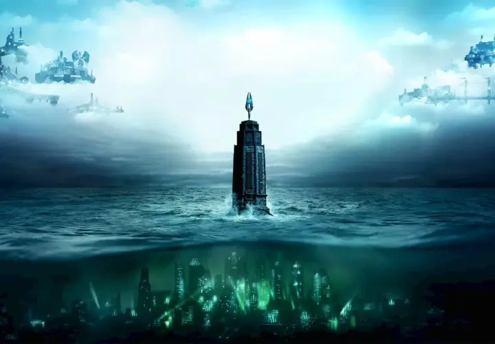 Wieża wznosi się z oceanu, a pod wodą widać podwodną metropolię. Czy to zapowiedź **Bioshock 4**?