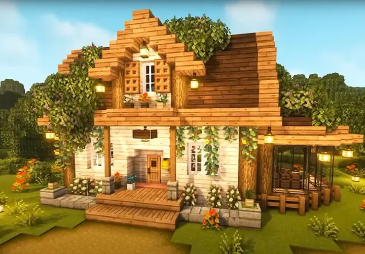 Jak łatwo zbudować piękny dom z drewna w Minecraft - poradnik