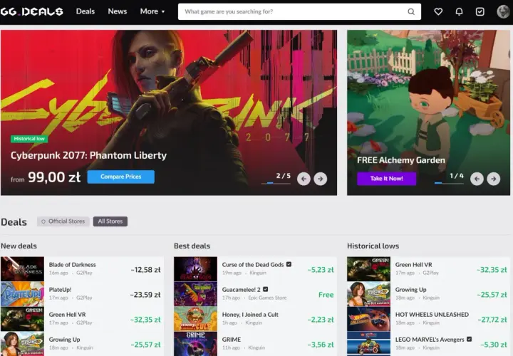 Fajne gry na Steam w promocji: Cyberpunk 2077: Phantom Liberty, FREE Alchemy Garden i wiele innych. Sprawdź najlepsze okazje!