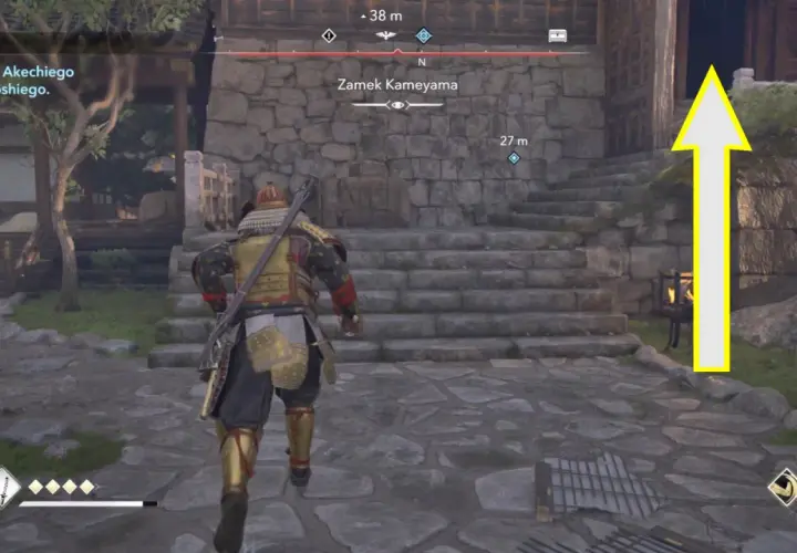 Samuraj w grze Assassin's Creed Bloodlines zmierza do zamku Kameyama.