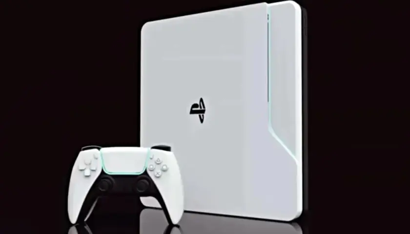 Biała konsola z kontrolerem, zapowiedź przyszłości gamingu - playstation 7.