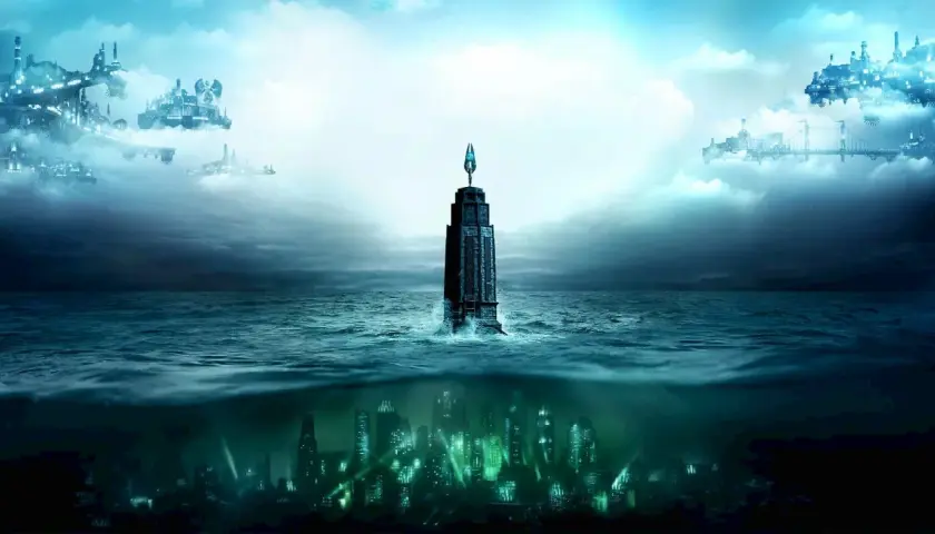 Wieża wznosi się z oceanu, a pod wodą widać podwodną metropolię. Czy to zapowiedź **Bioshock 4**?