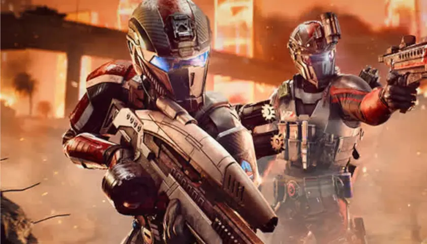 Dwóch żołnierzy w futurystycznych zbrojach, gotowych do walki. Czy to zapowiedź Mass Effect 5?