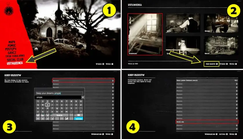 Kody Oszustw RDR2: Kompletna Lista i Sposób Aktywacji