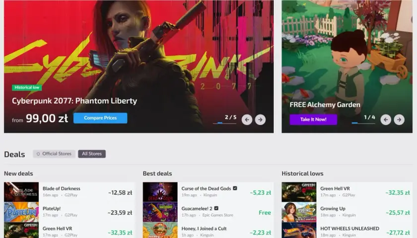 Fajne gry na Steam w promocji: Cyberpunk 2077: Phantom Liberty, FREE Alchemy Garden i wiele innych. Sprawdź najlepsze okazje!