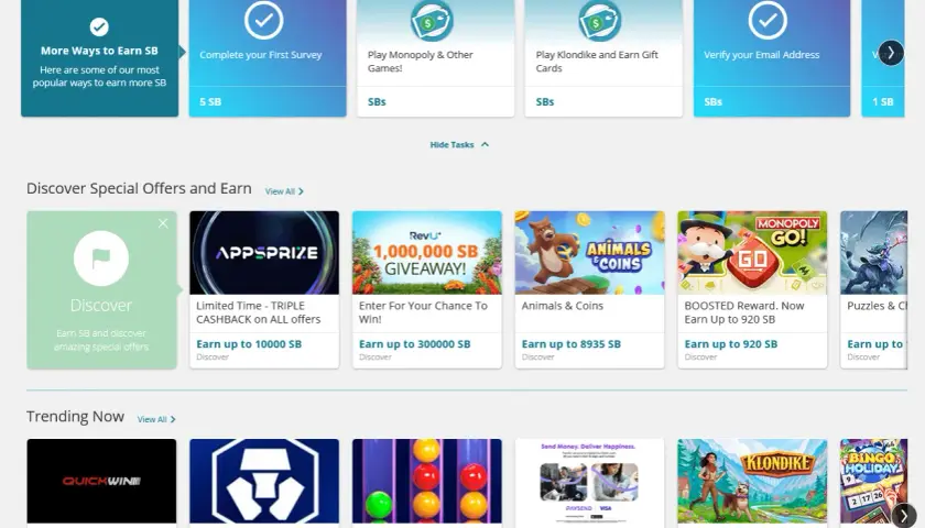 Gry do zarabiania pieniędzy: graj w Monopoly, Animals & Coins, Klondike i inne gry, aby zdobywać punkty SB.