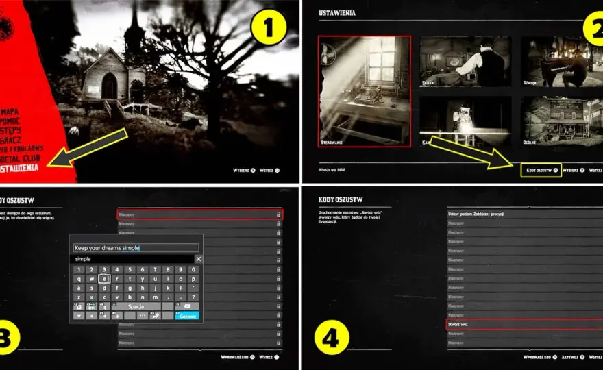 Kody Oszustw RDR2: Kompletna Lista i Sposób Aktywacji