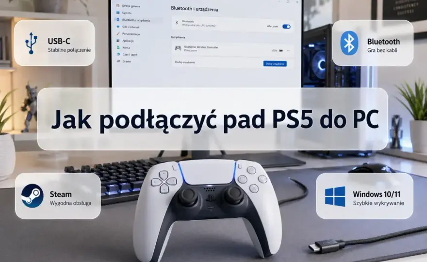 Jak podłączyć pada PS5 do PC - Jak włączyć wszystkie funkcje?