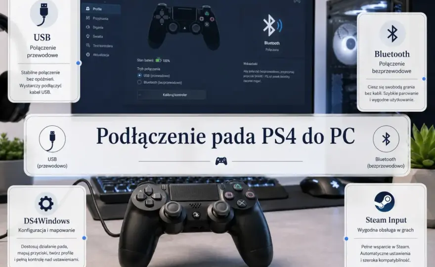 Jak podłączyć pada do PS4 - Prosty sposób i rozwiązanie problemów