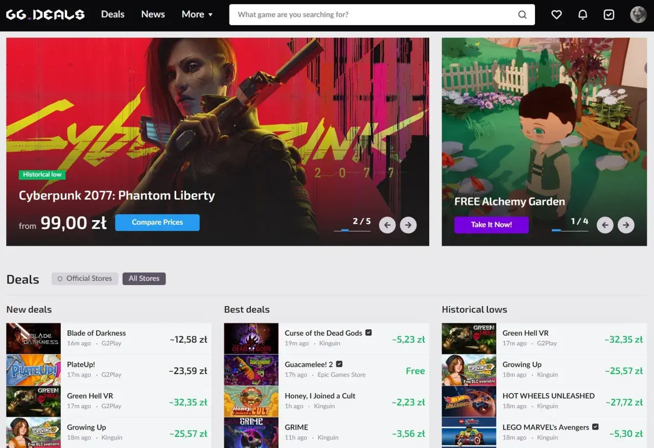 Fajne gry na Steam w promocji: Cyberpunk 2077: Phantom Liberty, FREE Alchemy Garden i wiele innych. Sprawdź najlepsze okazje!