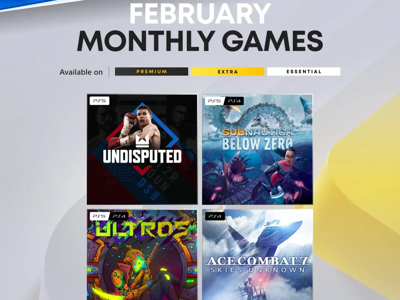Luty z grami co miesiąc PS Plus: Undisputed, Subnautica: Below Zero, Ultros i Ace Combat 7. Dostępne na Premium, Extra i Essential.