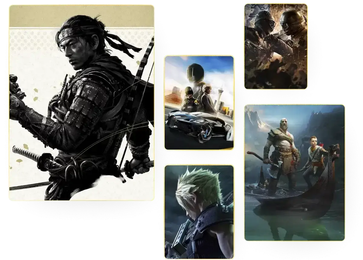 Kratos i Atreus w łodzi, samuraj z łukiem, Cloud Strife, wyścigi samochodowe i żołnierze. Darmowe gry na PS4 czekają!