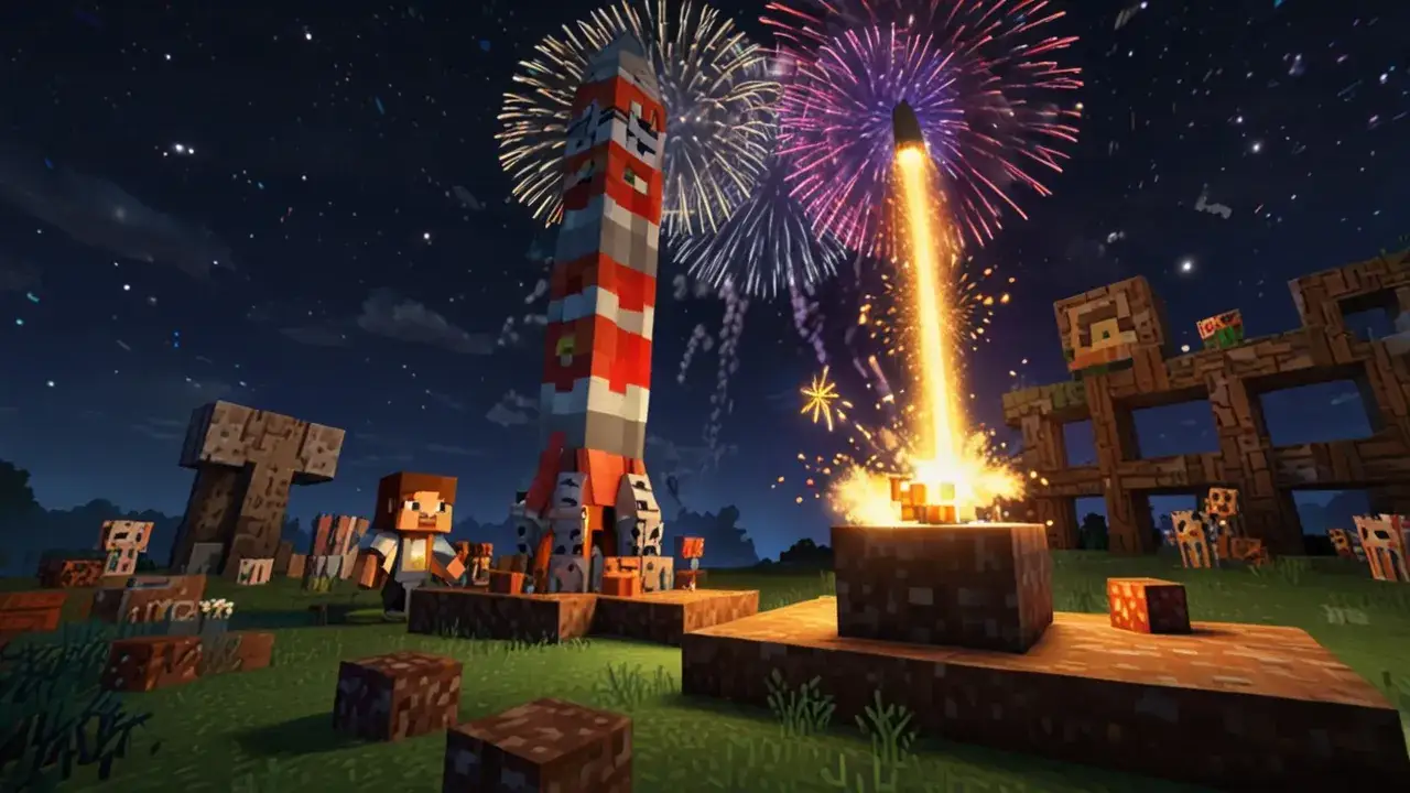 Zdjęcie Jak zrobić wyrzutnię rakiet w Minecraft: Krok po kroku poradnik