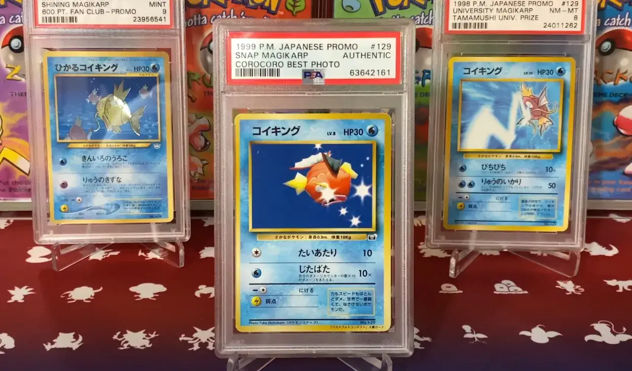 Najdroższa karta Pokémon, Magikarp z 1999 roku, kosztuje fortunę.